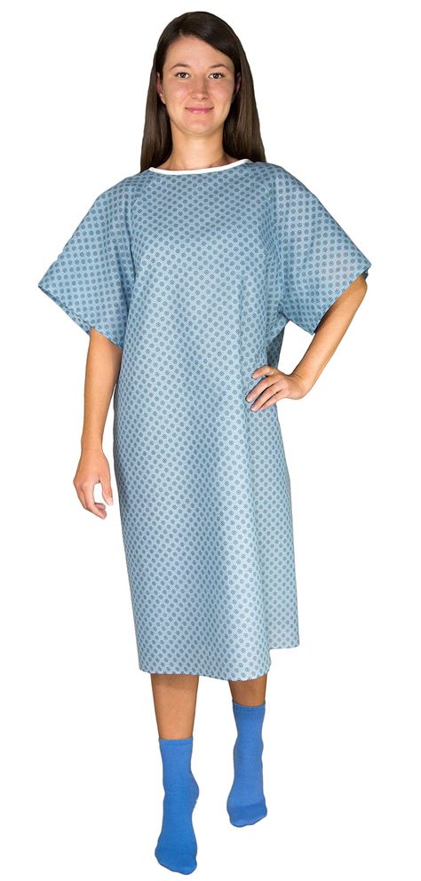 Blue Hospital, Gown Aesthetic, Patient Gown, Hospital Patient, Gown Drawing, Hospital Gown, Prom Dresses Blue, Pencil Dress, One Size Fits All