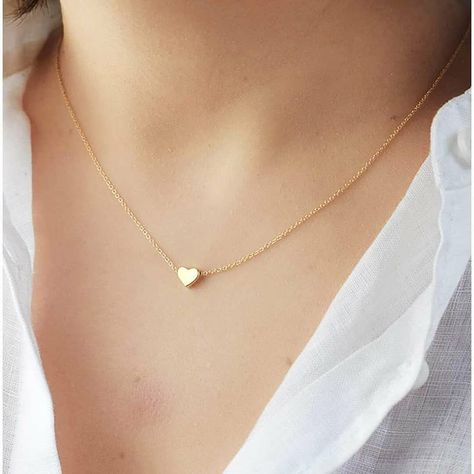 Excited to share the latest addition to my #etsy shop: Dainty Gold Tone Heart Necklace - Initial Heart Charm Necklace - Tiny Heart Pendant Necklace https://ift.tt/2NQ5pZY Gold Heart Choker, Dainty Diamond Necklace, Heart Charm Necklace, Heart Choker, Necklace Initial, Sterling Necklaces, Gold Heart Necklace, Tiny Heart, Girly Jewelry