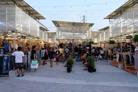 Gallery of Dadad Market / Bangkok Tokyo Architecture + OPH - 9 Tokyo Architecture, Architectural Orders, Commercial Street, Pop Up Market, Floating Lights, Cultural Architecture, Outdoor Market, Education Architecture, Residential Architecture