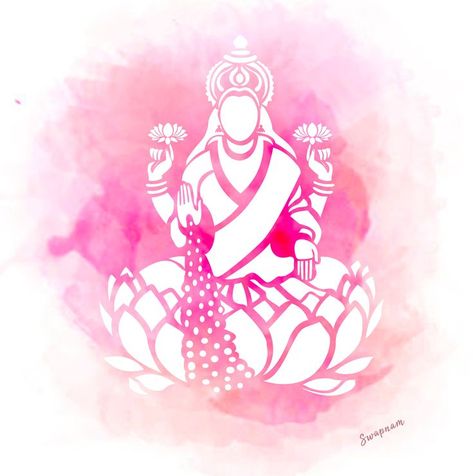 Lakshmi Mata... Lakshmi Mata, Maa Lakshmi, Ganesha Drawing, Flower Graphic Design, Lakshmi Images, Funny Iphone Wallpaper, Free Hand Rangoli Design, Goddess Artwork, Art And Craft Videos