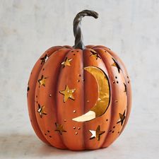 Pumpkin Painting Ideas Fall, Painting Ideas Fall, Cute Pumpkin Carving, Pumpkin Moon, Pumkin Carving, Light Up Pumpkins, Creative Pumpkin Carving, Pumpkin Carving Designs, Halloween Pumpkin Designs