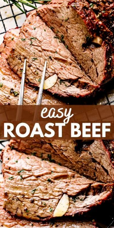 This easy roast beef recipe has slivers of garlic and fresh rosemary for amazing flavor. With only a handful of pantry ingredients, you’re just few steps away from whipping up this wonderful, mouth-watering roast beef dinner! Oven Roasted Beef Roast With Vegetables, Delmonico Roast Recipe, Rosemary Roast, Best Roast Recipes, Roast Recipe, Best Way To Cook Eye Of Round Roast Beef, Eye Of Round Roast Recipes, Eye Round Roast Beef Recipes Oven, Rosemary And Garlic Roast Beef