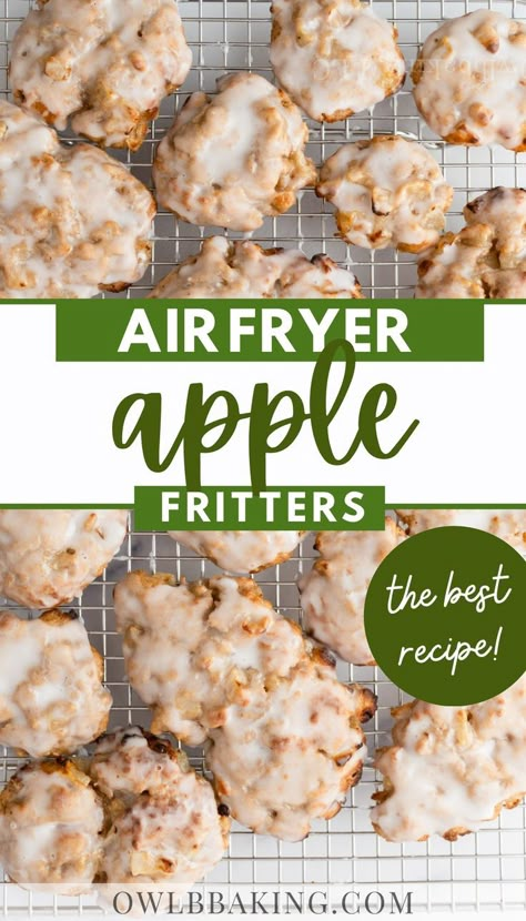 Air Fryer Apple Fritters, Easy Apple Fritters Recipe, November Recipes, Apple Fritters Recipe, Week Meals, Apple Recipes Easy, Apple Fritter, Fritters Recipe, Air Fryer Oven Recipes