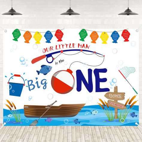 Fishing Photoshoot, Birthday Photo Background, Fishing Themed Birthday Party, Bday Themes, Fish Birthday, Baby Shower Background, Photoshoot Backdrops, Birthday Party Photography, Party Fotos