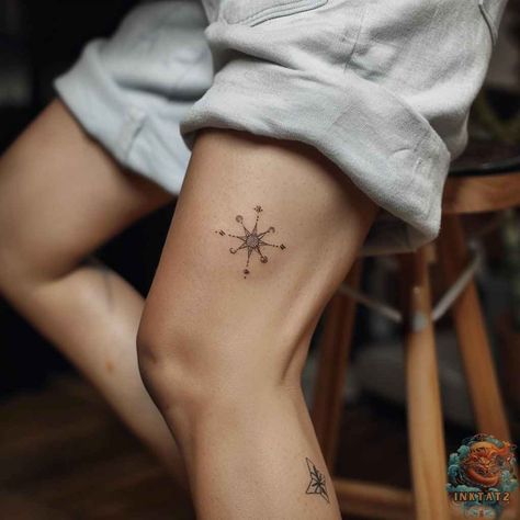 The Art Above the Knee: Exploring Unique Tattoo Designs for Your Thighs: 98 Designs - inktat2.com Side Of Knee Tattoo, Side Knee Tattoo, Outer Thigh Tattoo, Knee Tattoos, Outer Thigh, Tattoo Spots, Unique Tattoo Designs, Knee Tattoo, Cultural Identity