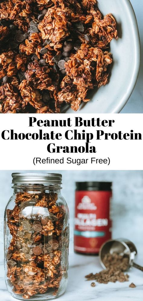 Make Your Own Peanut Butter, Low Calorie Granola, Protein Granola Recipe, Granola Calories, Protein Granola, Coconut Peanut Butter, Peanut Butter Granola, Chocolate Granola, Granola Healthy