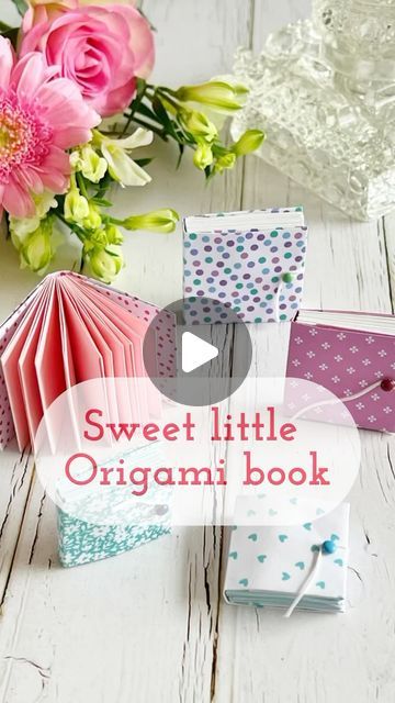 Bernice on Instagram: "💕Cute Valentine Origami Book 💕 Fold this cute little book with me! You can use any size paper in a 1:2 ratio for a square book. For the book I’m folding in the video I used pieces that are 9x18 cm. The ones in the background were a bit smaller. How small can you go! For small books, use a regular paper; thicker paper makes the folding harder. I used 80gsm paper. You can leave it as it is, or add a closure and to finish it off add little drawings or a sweet note on the pages to your Valentine 💝 Please tag me if you try this yourself. I can tell you, these are addictive! 💕Happy Valentine! 💕 Music: Libre Musician: @iksonmusic #bookbinding #books #designpaper #journal #origamibook #bookstagram #origami #origamiart #decorativepaper #valentine #valentinesday #happy Book Out Of One Piece Of Paper, Valentine Origami, Bookbinding Books, Valentines Origami, Valentine Music, Origami Book, Little Drawings, Book Origami