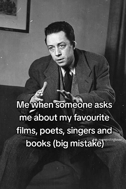 Filmmaking Aesthetic, Philosophy Memes, Art Cinema, Literature Humor, Literature Quotes, Albert Camus, Philosophers, Silly Me, Classic Literature