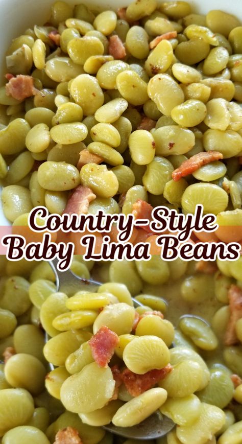 A no-fail recipe for tender baby lima beans (butterbeans) cooked low and slow with bacon the Southern way. Baby Lima Beans Crockpot, Crockpot Butter Beans, Baby Lima Bean Recipes, Lima Beans Recipe Southern, Lima Beans In Crockpot, Butterbean Recipes, Baby Lima Beans, Cooking Lima Beans, Dish Sides