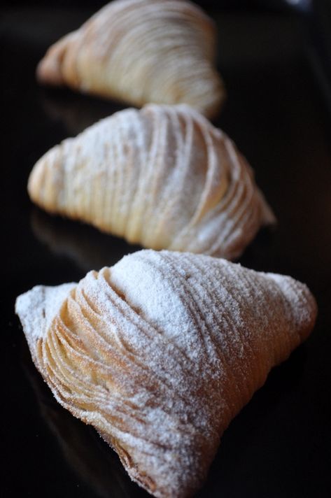 Sfogliatelle… an Italian tail, three ways | Crumbs of Love Ricotta Pastry Recipes, Lobster Tail Dessert Italian Pastries, Lobster Tail Pastry Recipe, Italian Sfogliatelle, Lobster Tail Pastry, Dessert Cannoli, Sfogliatelle Recipe, Italian Treats, Italian Sweets