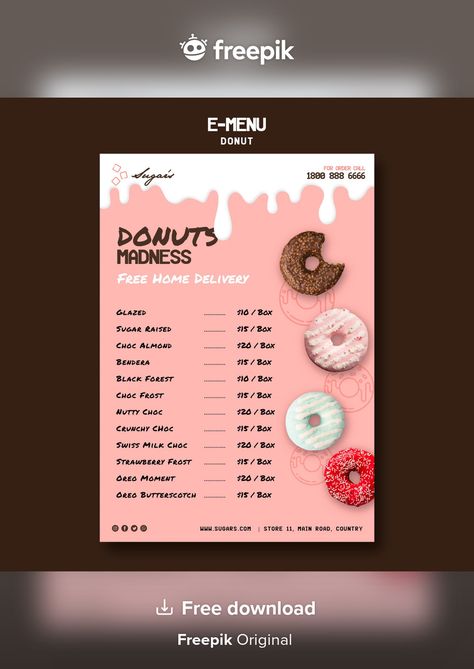 Mini Donut Logo Ideas, Mini Donuts Menu Ideas, Donut Menu Design, Mini Donuts Logo, Doughnuts Photography, Sewing Business Logo, Donut Decorating Ideas, Donut Logo, Ice Cream Poster