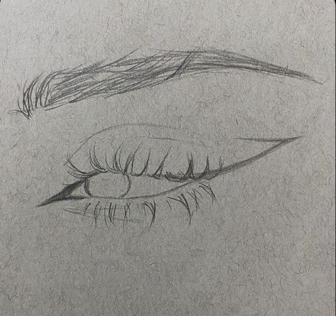 Pencil Drawing, Lashes, Pencil