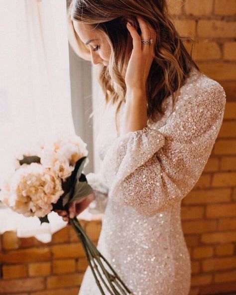 What to Wear to Your Winter Bridal Shower | Kitchen Tea Outfits for the Bride | Winter Bridal Shower Dresses Ideas | White Gold Sequin Dress with Long Sleeves | Wedding Reception Dress for Bride Short Winter Bridal Shower Outfit, Wedding Rehearsal Outfit, Wedding Shower Outfit, Bridal Shower Guest Outfit, Wedding Shower Dress, Shower Dress For Bride, Bride Winter, Outfit Midsize, Hen Party Outfits