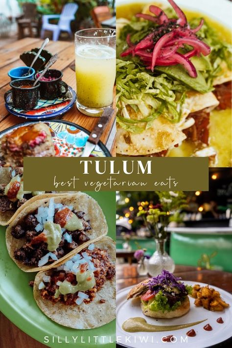 20 of the best vegetarian places to eat + drink in Tulum, Mexico — silly.little.kiwi Restaurants In Tulum, Homemade Horchata, Vegan Tamales, Bbq Pork Sandwiches, Vegetarian Restaurant, Dine In, Tulum Mexico, Beach Town, Best Restaurants