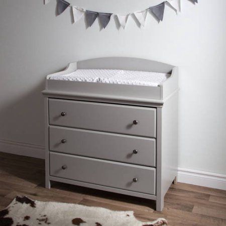 South Shore Cotton Candy Changing Table with Drawers, Multiple Finishes, Gray Grey Changing Table, Changing Table With Drawers, Changing Table Topper, Nursery Changing Table, Changing Table Dresser, Babies Room, Table With Drawers, Furniture Ads, Baby Cleaning Products