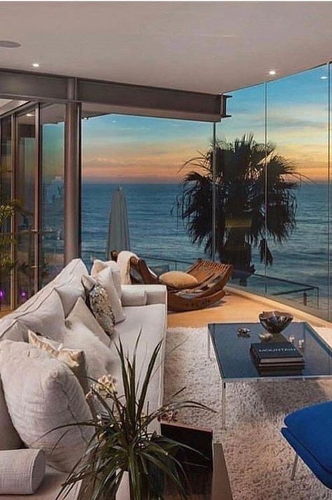 livingroom; livingroom ideas; livingroom decor; livingroom decorating ideas; livingroom paint colors; Dream Beach Houses, Versace Home, Home Luxury, Johor Bahru, Modern Mansion, Design Del Prodotto, Home Modern, House Goals, Glass House