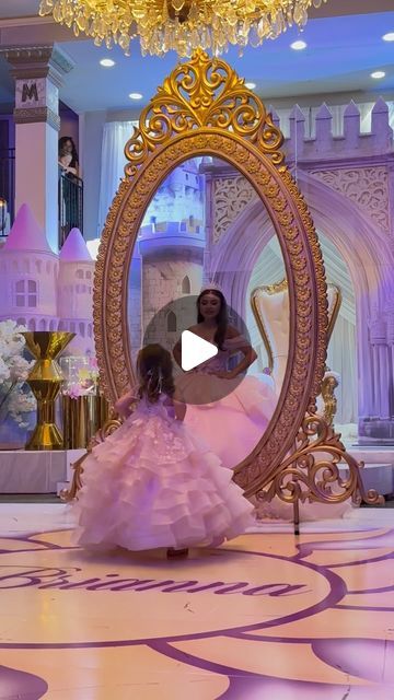 Songs To Dance With Your Sister Quince, Sofia The First Quinceanera Theme, Ballerina Quinceanera Theme, Quinceanera Mirror Dance, Mirror Dance Quince, Quiencera Themes Pink, Quince Mirror, Aurora Sleeping Beauty Quinceanera Theme, Quinceanera Entrance Ideas