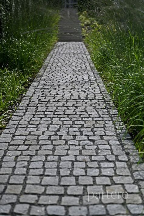 House Frontyard, Cobble Stone Pavers, Cobblestone Pathway, Stone Pavement, Granite Paving, Cobble Stone, Stone Road, Garden Paving, Garden Entrance