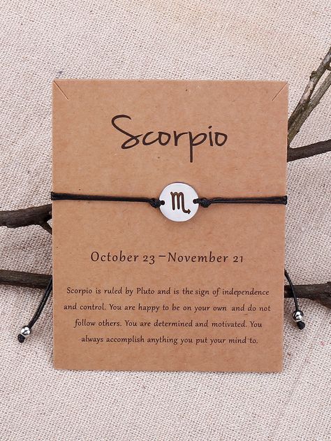 Black Fashionable   Stainless Steel   Embellished   Jewelry Scorpio Symbol, Birthday Gift Baskets, String Bracelet, Basket Ideas, Steel Jewelry, Stainless Steel Jewelry, Gift Basket, Gift Baskets, Jewelry Gifts