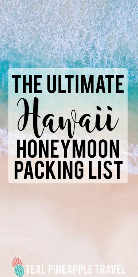 Hawaii Honeymoon Packing List, Hawaii Honeymoon Resorts, Best Island In Hawaii, Hawaii Tips, Hawaiian Honeymoon, Best Hawaiian Island, Honeymoon Travel Agent, Maui Honeymoon, Honeymoon Packing List