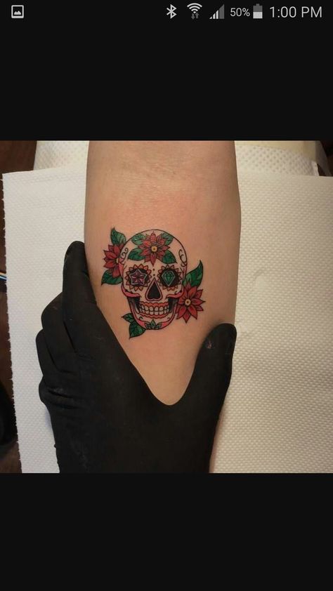 Skulls Anatomy, Mexican Skull Tattoos, Calavera Tattoo, Small Skull Tattoo, Candy Skull Tattoo, Sugar Skull Tattoo, Catrina Tattoo, Inner Forearm, Sugar Skull Tattoos