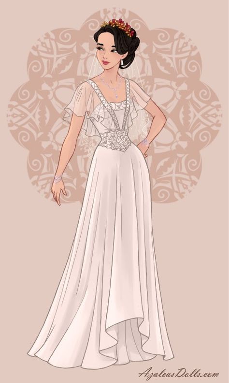 Tinkerbell Wedding, Princess Dress Drawing, Wedding Dress Drawings, Azaleas Dolls, Gaun Abad Pertengahan, Wedding Dress Sketches, Disney Wedding Dresses, Disney Princess Fashion, Disney Princess Dresses