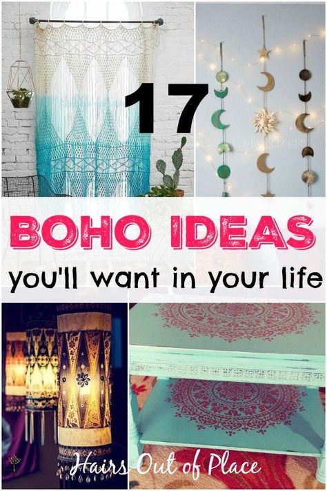 Boho Decorating Ideas, Boho Decorating, Boho Decor Ideas, Bohemian Diy, Diy Home Decor For Apartments, Boho Ideas, Boho Bedroom Ideas Hippie, Diy Boho Decor, Hippie Homes