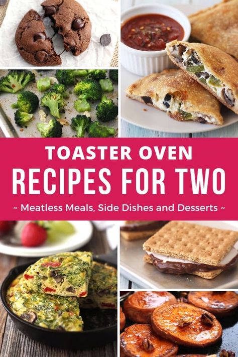 Toaster Oven Recipes For Two! Tasty meatless meals, side dishes, and easy dessert recipes that make just two servings and are designed for the toaster oven.  #toasterovenlove #toasterovencooking #cookingfortwo #toasteroventips Toaster Recipes, Toaster Oven Cooking, Convection Oven Cooking, Convection Oven Recipes, Toaster Oven Recipes, Cheesecake Oreo, Convection Toaster Oven, Smart Oven, Easy Dessert Recipes