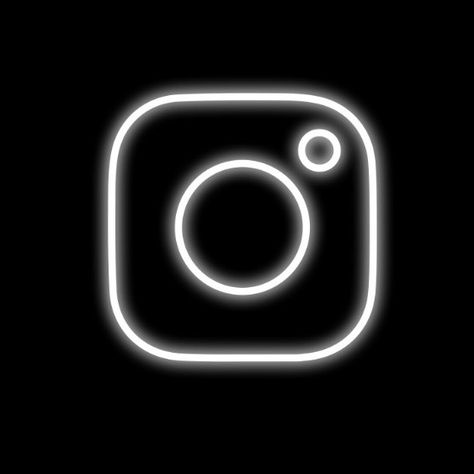 Glow Instagram Logo, Led Icons For Apps, Glowing App Icon, Dil Photos Love, Whatsapp Logo, Black And White Instagram, Mobile App Icon, Black App, Widget Design