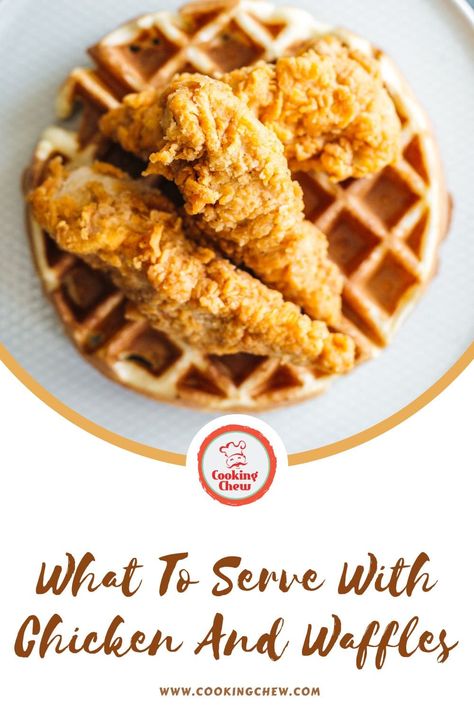 Chicken And Waffle Sauce Recipes, Chicken And Waffles Birthday Party, Chicken And Waffles For A Crowd, How To Make Chicken And Waffles, Chicken And Waffle Bar Ideas Brunch Party, Chicken And Waffles Dinner Meals, Chicken And Waffle Side Dishes, Chicken And Waffles Bar, Chicken And Waffle Brunch Ideas