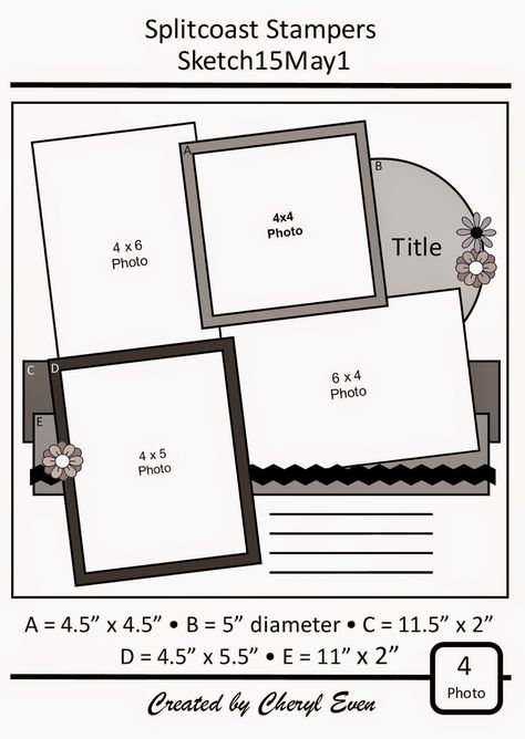 layout sketch Family Tree Layout, Scrapbook Sketches 12x12, Scrapbook Pictures, 12x12 Scrapbook Layouts, Photo Layout, Picture Layouts, Square Photo, Scrapbook Layout Sketches, 12x12 Scrapbook