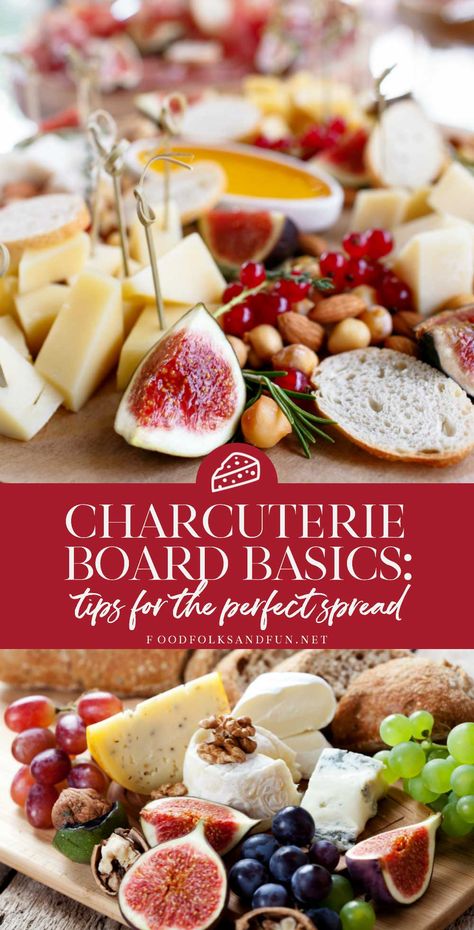 See how to make the best spread of fine imported cheese served with meat, fruit, nuts, bread, and crackers for Thanksgiving, Christmas, or any get together in this Charcuterie Board Basics: Tips for the Perfect Spread post. via @foodfolksandfun Deli Platters, Kent Johnson, Best Recipes Ever, Christmas Charcuterie, Cheese Course, Delicious Appetizer Recipes, Best Appetizer Recipes, Easy Appetizers, Charcuterie And Cheese Board