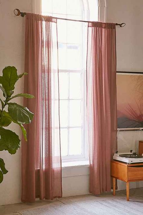 Strawberry Room, Dorm Planning, Sage Bedroom, Urban Outfitters Curtains, Rose Curtains, Headboard Curtains, Layered Curtains, Pink Curtains, Green Curtains