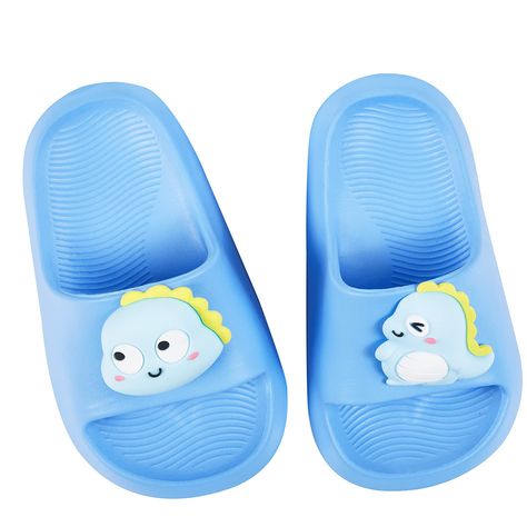 PRICES MAY VARY. Adorable Cartoon Designs: Different adorable cartoon character pattern and various colors to choose from: Bunny, Bear, Dino, Shark, Frog. The toddler slide sandals will definitely attract your little one, become your kids daily companion. Excellent Slip-Resistance: Designed with a reliable anti-slip sole, the boys/girls flip flops offer great traction on various surfaces, providing a safe walking experience for active kids. Cloud-like Comfort: Experience a whole new level of com Pillow Slides, Toddler Slide, Shower Slippers, Cartoon Designs, Character Pattern, Girls Flip Flops, Toddler Slippers, Garden Shoes, Beach Garden