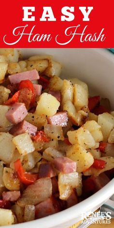 Ham Hash by Renee's Kitchen Adventures is the recipe you need to repurpose your leftover ham! Move over corned beef hash because Ham Hash is tasty, easy to make, quick, and perfect for breakfast, lunch, dinner, or brunch! Topped with a perfectly sunny side up egg it's heaven!  #ham #leftoverham #hamhash #hamandpotatoes #brunchrecipe #breakfastrecipe #easyrecipe Ham Recipes Healthy, Ham Hash, Ham Dinner Recipes, Ham Recipes Crockpot, Potatoes And Ham, Ham Dishes, Ham Recipes Baked, Ham Dinner, Easy Ham