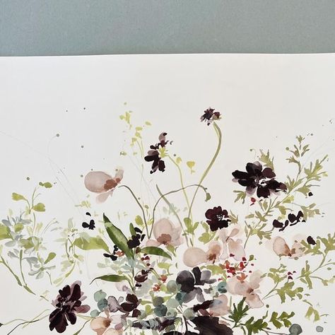 Kelly Ventura Art, Waterbrush Art, Kelly Ventura, Ventura Design, Bouquet Garden, Watercolour Florals, Sketchbook Illustration, Watercolor Sketchbook, Watercolor Flower Art