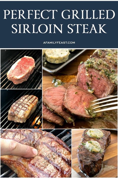 Grilling Sirloin Steak, Grilled Sirloin Steak Recipes, Steak On Gas Grill, Grilling Recipes Steak, Top Sirloin Steak Recipe, Grilled Sirloin Steak, Sirloin Steak Recipe, Grilled Sirloin, Sirloin Recipes