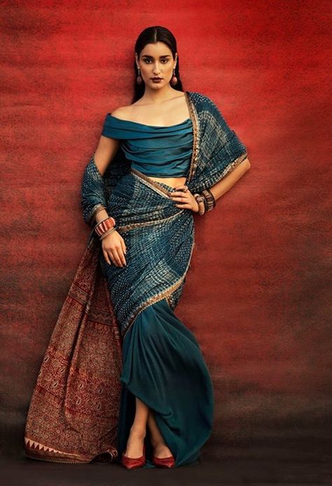 Tarun Tahiliani Cultural Fusion Fashion, Indian Dresses Modern, Ethnic Skirts, Modern Sari, Blouse Inspiration, Asia Fashion, Ethnic Beauty, Modern India, Boho Soul