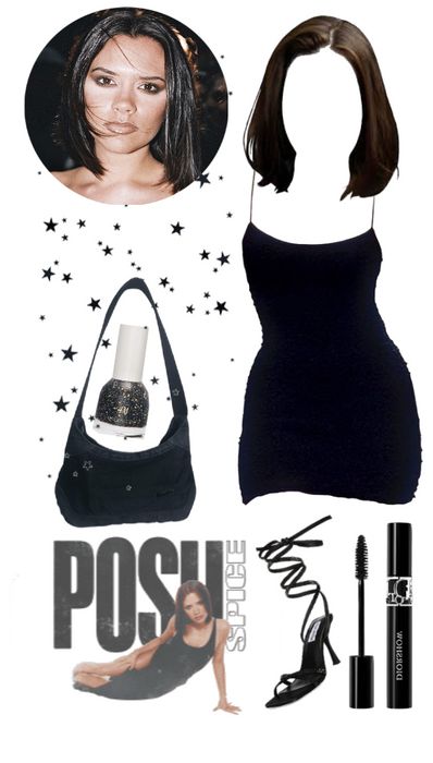 outfit 229 | 👠 | spice girls - posh spice Outfit | ShopLook Posh Spice 90s Outfit, Posh Spice Halloween Costume, Posh Spice Aesthetic, Posh And Becks Costume, Posh Spice Makeup, Posh Spice 90s, Posh Spice Outfit, Spice Girls Aesthetic, Posh Spice Costume