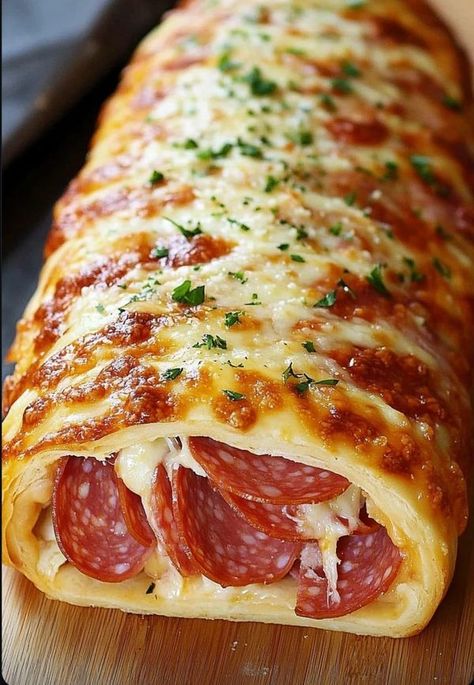 Southern Living Pepperoni Rolls, Pepperoni And Cheese Stromboli, Homemade Pepperoni Roll Dough, Pepperoni And Cheese Rolls, Pizza Crust Stromboli Pillsbury, Pepperoni Pizza Rolls Recipe, Pizza Bread Rolls, Pepperoni Roll Recipe, Pepperoni Pull Apart Bread Bundt Pans