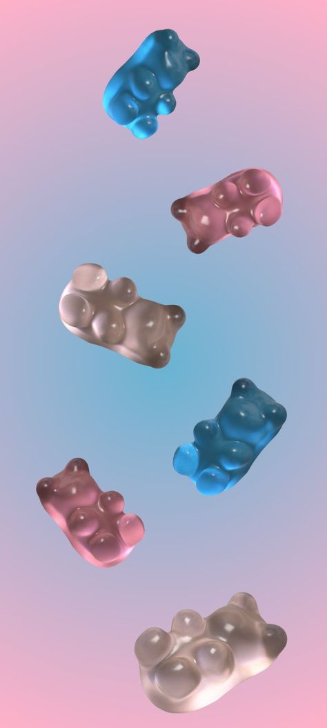 Pink Gummy Bears Wallpaper, Pastel Bear Wallpaper, Gummy Bear Aesthetic Wallpaper, Cute Gummy Bears Wallpaper, Bubbles Wallpaper Iphone, Bubble Wallpaper Aesthetic, Gummy Wallpaper, Gummy Bears Aesthetic, Gummy Bear Aesthetic