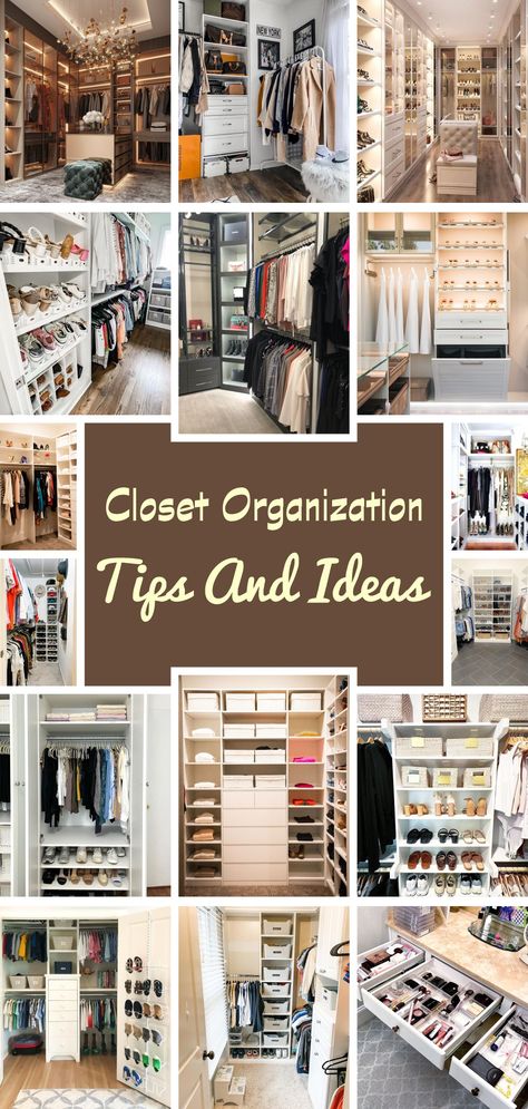 It’s a fact that when you move into a new apartment or home, the single hanging bar in the closet will not be sufficient to accommodate all your storage needs. That’s why having a closet organization system is crucial. Arranging closet can be a daunting task, but with some planning and organization, you can create a functional and stylish space that meets your needs. Visit our web to find out tips arranging walk-in closet . . #closet #closettips #walkincloset #walkinclosettips #arrangingcloset Hanging Space In Closet, How To Organize Hanging Clothes, Cabin Closet, Closet Organization System, Neat Closet, Closet Organization Tips, Declutter Closet, Closet Bar, Toilet Decoration