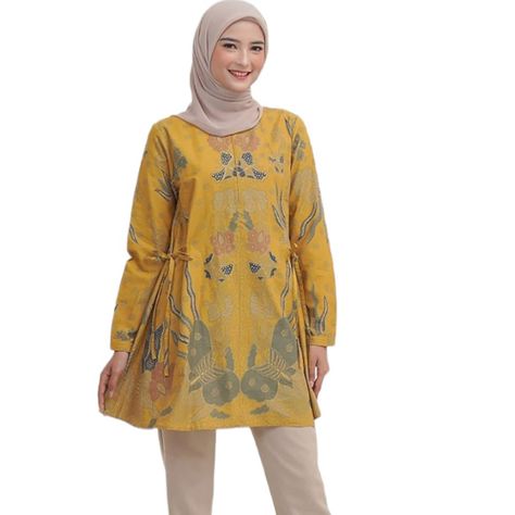 Standard Size: Size S Bust 90 cm Size M Bust 94 cm Size L Bust 98 cm Size XL Bust 104 cm Size XXL Bust 110 cm Size XXXL Bust 120cm blouse length 70cm Fabric 100% cotton Fashions batik cloth, Soft Fabric Neat stitches How to care for Batik clothes 1. Batik clothes should be washed using lerak liquid or soap and not soaked so that the color lasts 2. Don't dry it directly in the sun, just let it air out so the color doesn't fade quickly. 3. We recommend that when storage is hung, if it is folded, i Blouse Batik Kerja, Blouse Batik Modern, Mode Batik, Outer Batik, Kebaya Lace, Batik Dress Modern, Batik Clothing, Batik Kombinasi, Batik Blouse