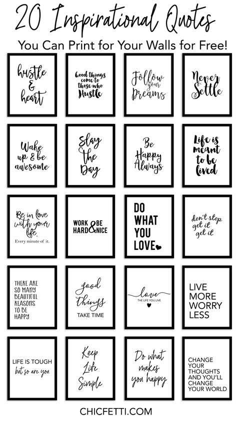 Plakat Design Inspiration, Hand Typography, Hiasan Bilik Tidur, Free Printable Quotes, Inspirerende Ord, Planner Dividers, Free Printable Wall Art, Hiasan Bilik, Motiverende Quotes