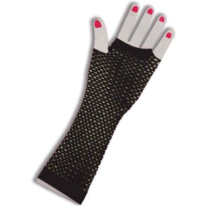 80's Black Long Fishnet Gloves - One Size Fingerless Long Gloves, Crimson Lipstick, Fishnet Gloves, Costumes College, Gloves Long, Costume Gloves, Halloween Costume Accessories, Black Fishnets, Gloves Black