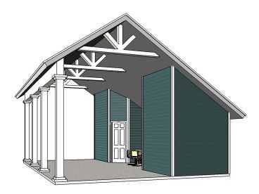 RV Carport Plan, 006G-0165                                                                                                                                                                                 More Diy Garage Plans, Rv Barn, Rv Shelter, Rv Garage Plans, Rv Carports, Garage Plans With Loft, Garage Plans Detached, Carport Plans, Carport Sheds