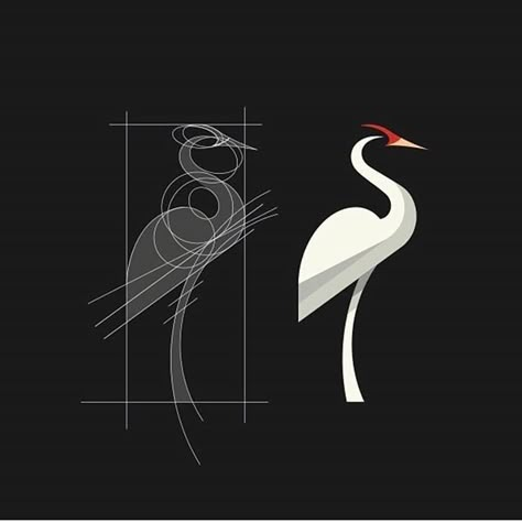 Red crowned crane symbol - Logos inspiration #logo Secretary Bird, Illustration Design Graphique, Red Crowned Crane, Crowned Crane, Bird Logo Design, Learning Logo, Graphisches Design, Inspiration Logo Design, Bird Logos