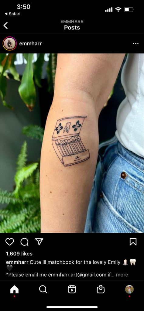 Book Of Matches Tattoo, Traditional Match Box Tattoo, Cute Matchbooks, Box Of Matches Tattoo, Match Book Tattoo, Traditional Match Tattoo, Matchbook Tattoo, Match Box Tattoo, Matchstick Tattoo