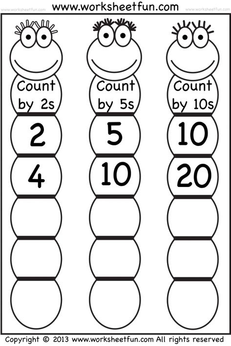 Skip Counting by 2, 5 and 10 – Worksheet / FREE Printable Worksheets – Worksheetfun Caterpillar Worksheets, Skip Counting Kindergarten, Skip Counting By 5, Skip Counting Worksheets, Counting In 2s, Counting By 2, Skip Counting By 2, Counting Worksheets For Kindergarten, Counting By 10