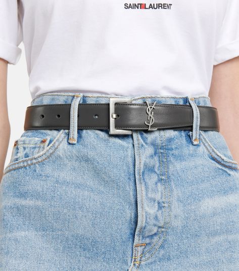 Ysl Belt, Saint Laurent Fashion, Saint Laurent Accessories, Luxury Belts, Suede Belt, Studded Belt, Monogrammed Leather, Leather Silver, Leather Buckle